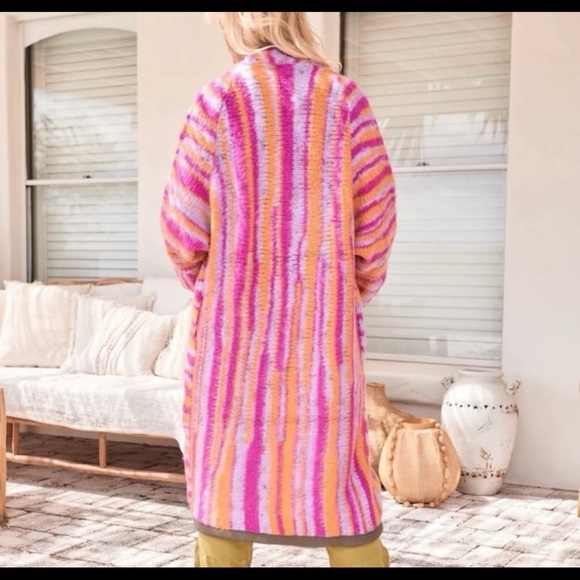 Free People Pink and Orange Knit Sweater - Picture 4 of 12